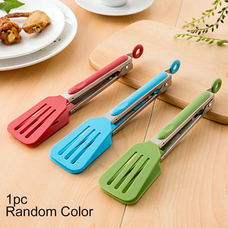 

9 Inch Stainless Steel Food Tong Cooking Clamp Salad Nylon Shank BBQ Clip