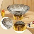 thumbnail image 6 of CoudarTitie Fruit Bowl Footed Fruit Basket Decorative Bowl for Parties Home Dining Table Gray and Gold, 6 of 9