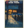 thumbnail image 2 of Albert Herter 14x18 Gold Ornate Wood Frame and Double Matted Museum Art Print Titled - His Home Over There-More than 2000 Such Homes for Our Boys United War Work Campaign, November 11th - 18, 2 of 4