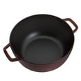 thumbnail image 2 of Staub Cast Iron Essential French Oven, Dutch Oven, 5-quart, serves 5-6, Made in France - Grenadine, 2 of 4