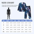 thumbnail image 4 of Honeii Crystal Pattern White Horse Pattern Mens Pajamas Set,2pcs Men's Lounge Long Sleeve Sleep Shirt and Pajama Bottoms Sleepwear Set,Mens Pjs Sets-XX-Large, 4 of 7