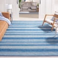 thumbnail image 2 of SAFAVIEH Kilim Leon Striped Cotton Area Rug, Grey/Blue, 8' x 10', 2 of 9