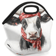 thumbnail image 2 of Herdesigns Cow Insulated Lunch Bag Neoprene Lunch Box for Women Men Soft Cooler Bag Funny Washable Lunch Tote for Work Outdoor Picnic, 2 of 7