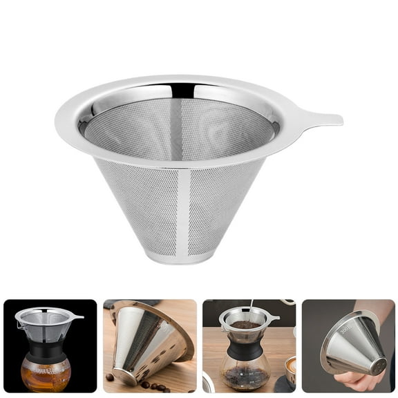 LEXSOMEO Stainless Steel Coffee Filter Reusable Coffee Filter Cone Coffee Dripper