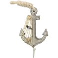 thumbnail image 5 of Hampton Nautical 7" Decoration Wooden Whitewashed Decorative Anchor with Hook, 5 of 5