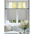 thumbnail image 4 of Grey Sheer Curtains 45 Inch Length 2 Panels Set for Living Room/Bedroom, Modern Pure Gray Semi Curtain Sheers Drapes Rod Pocket Curtains Window Treatment Set 52''x45''x2, 4 of 7