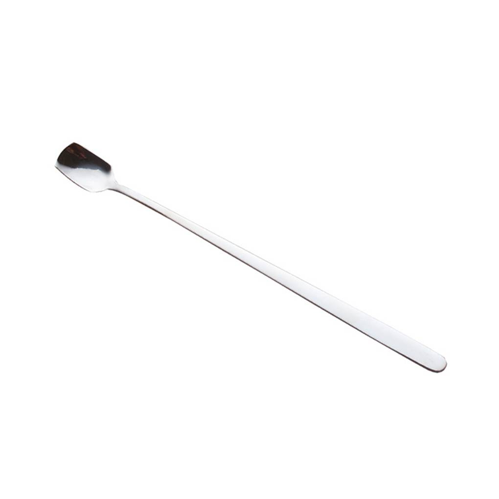 Long Handle Iced Tea Coffee Ice Cream Spoon Stainless Steel Milk Cold