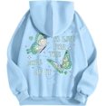 thumbnail image 5 of Pink Graphic Hoodie For Women 2024 Cute Preppy Sweatshirt Long Sleeve Drawstring Pullover Tops With Pockets, 5 of 5