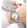 thumbnail image 2 of Watches for Women Analog Quartz Silver Stainless Steel Watches Luminous Waterproof Ladies Dress Watch, 2 of 5