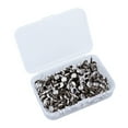 thumbnail image 1 of 200pcs Paper Fasteners Electroplating Brads Round Metal Brads with Storage Box for Crafts DIY (Silver), 1 of 8