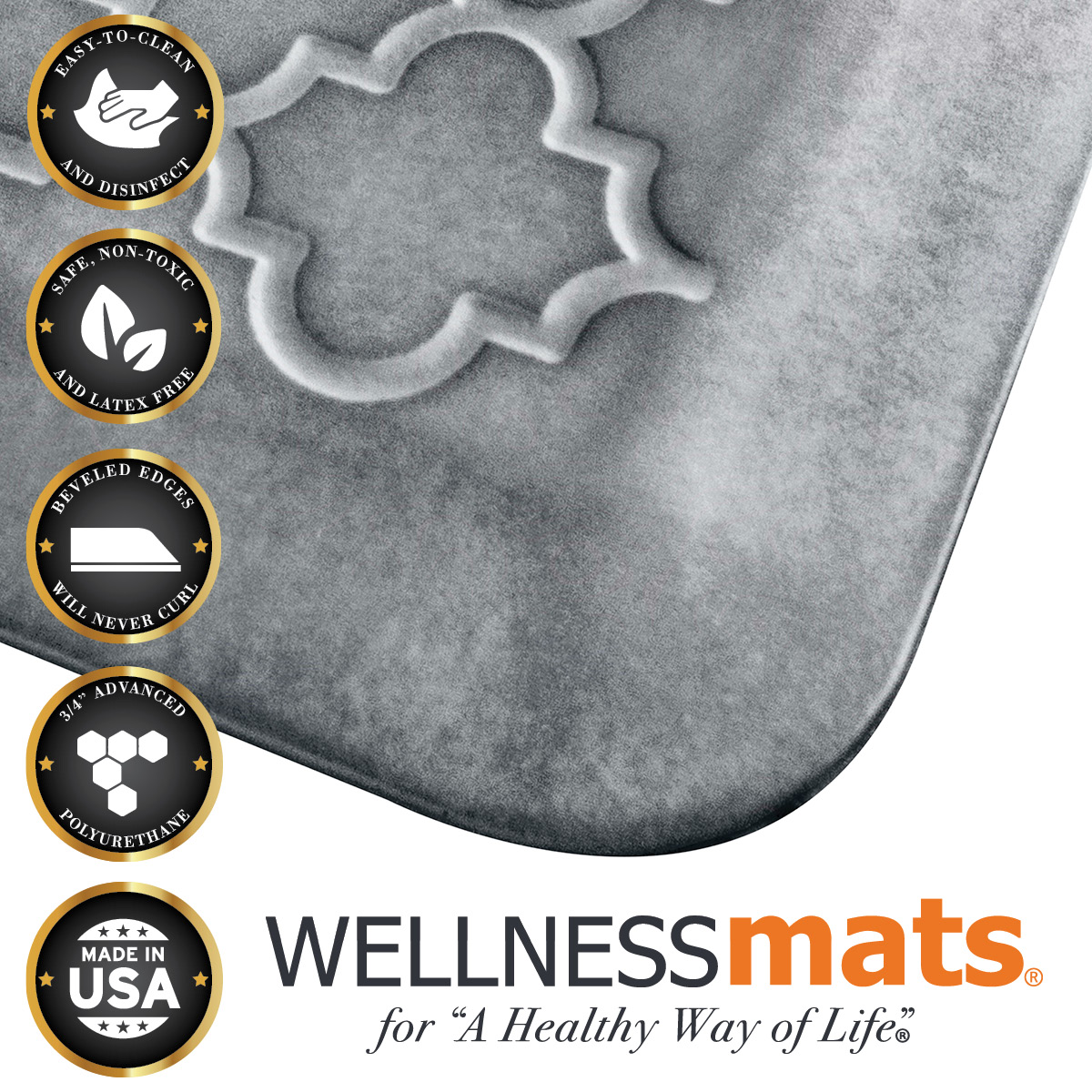 Wellness Mat 2x3 Trellis - Quartz - Main Street Kitchens