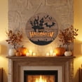 thumbnail image 4 of Halloween Home Decorations Wooden Ghost Wall Hanging Sign, Halloween Door Decorations Party Plaque, Halloween Decor Craft Ornament for Front Door Wall Seasonal Display, 4 of 7