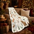 thumbnail image 3 of Cute Woodland Animals with Foxes Deer and Rabbits, Whimsical Forest Art for Kids, Nursery Wildlife Motif Cozy Flannel Blanket, Birthday Gift for Playroom and Bedroom Home Decor, 3 of 9