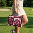 thumbnail image 3 of COEQINE Golf Cart Seat Covers/Seat Towel Fit for EZGO Yamaha Club Car, Lightweight Seat Cushions Accessories Compact Bag-Style Folding, 51.2x30.3 Inch, Valentines Day Pink Heart Patchwork, 3 of 8