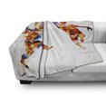 thumbnail image 3 of Sports Soft Flannel Fleece Throw Blanket, Abstract Design Football Soccer Players in Geometrical Colorful Shapes Print, Cozy Plush for Indoor and Outdoor Use, 70" x 90", Multicolor, by Ambesonne, 3 of 6