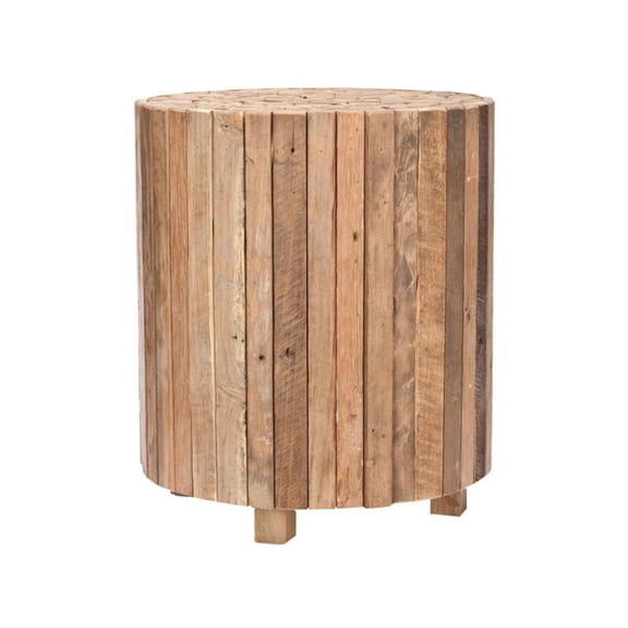 Safavieh Reese Teak Round End Table in Brown
