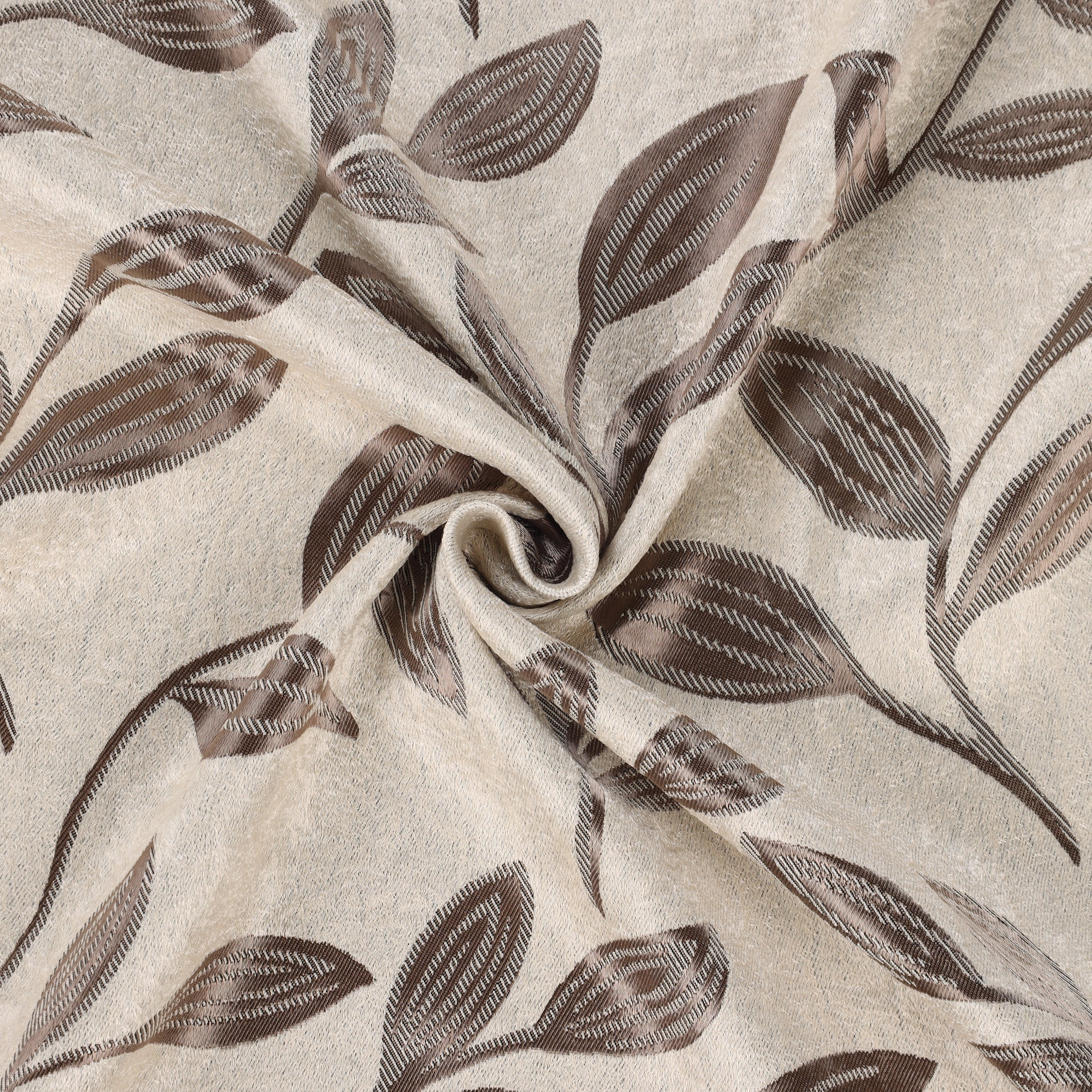Superior Blackout Leaves Curtains Set of 2, Light Filtering Grommet Curtain Panel Set, Espresso, 46"W x 63"L