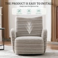 thumbnail image 4 of 360 Degree Swivel Accent Chair, Modern Comfy Armchair Sofa Chair with High Backrests and Metal Base, Single Sofa Reading Chair for Living Room, Khaki, 4 of 7
