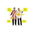 thumbnail image 4 of Rasta Imposta Bacon and Egg Couple Costume Adult Halloween Costume One Size Fits Most Unisex Multi Color, 4 of 4