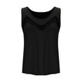 thumbnail image 5 of ITSAME Women's Plus Size Tank Tops, Soft Breathable Sleevless Lace Sexy Crewneck Summer Casual Dressy Blouse Black M, 5 of 7