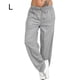 thumbnail image 1 of Pantalones Pantalones deportivos sueltos Pierna recta Casual Mujer Pantalones deportivos, Gris claro, L seitruly AP002164-03, 1 of 7
