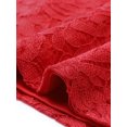 thumbnail image 5 of INSPIRE CHIC Valentine's Day Women's Floral Lace Top V-Neck Long Sleeve Lace Scalloped Trim Blouse XS Red, 5 of 6