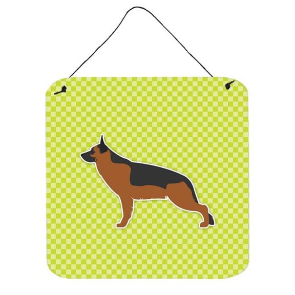 German Shepherd Checkerboard Green Wall or Door Hanging Prints