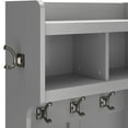 thumbnail image 6 of Woodland 24W Hall Tree & Shoe Bench w/ Shelves in Cape Cod Gray -Engineered Wood, 6 of 8