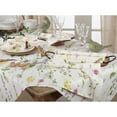 thumbnail image 4 of Saro Lifestyle Watercolor Floral Stems Linen Table Runner, 4 of 4