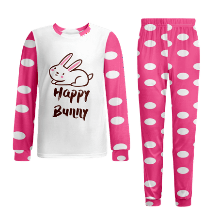 

Easter Pajamas-Unisex Baby Snug Fit Pajamas Set Easterr Bunny Egg Carrot Kawaii Pajamas Size 90