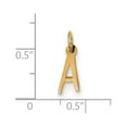 thumbnail image 2 of 14k Yellow Gold Small Slanted Block Initial A Charm - .2 Grams - Measures 15.5x6.3mm, 2 of 2