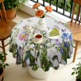 thumbnail image 4 of Round Tablecloth flower Design Cover 60 Inch Polyester Waterproof Stain Wrinkle Free for Dining, 4 of 5