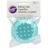 Wilton Cupcake Liners, Teal Dots, 75 ct.