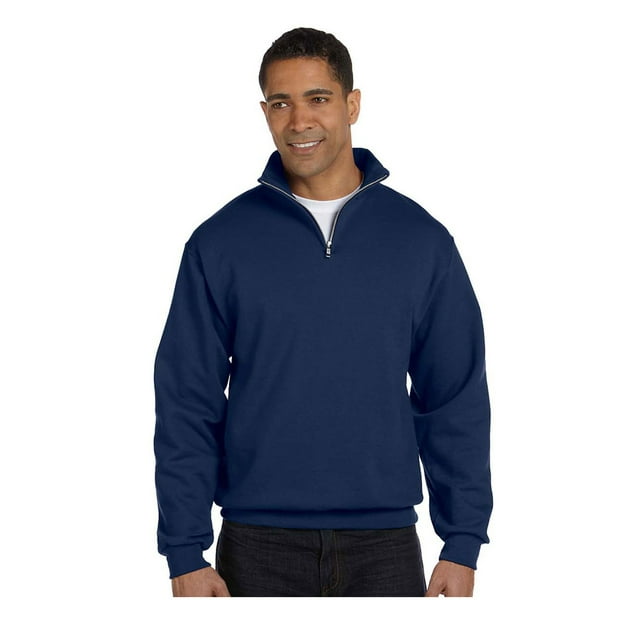 Jerzees Men's Quarter-Zip Cadet Collar Pullover Sweatshirt, Style 995M ...