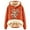 Orange, variant on Fashionable Autumn And Winter Christmas Deer Print Velvet Thickened Warm Solid Color Color Cardigan Women's Hooded Sweatshirt Tunic Length Sweatshirt Front Pocket Button down Hoodie Woma Orange XXXXXL