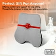 thumbnail image 3 of BLACK+DECKER Slow Rebound Memory Foam Back Cushion Lumbar Support Pillow, Gray/Black, 3 of 7