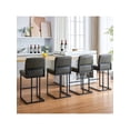 thumbnail image 3 of Ourlova 24 Inch Home Bar Stools 2 Pack Counter Height Bar Stools With Back Modern PU Leather Barstools For Kitchen Island Upholstered Bar Chair With Black Metal Frame Footrest, 3 of 9