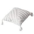 thumbnail image 6 of 16" Handwoven Cotton Throw Pillow Cover with White Tufted Patterns and Tassel Corners, 6 of 6