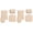 Tan, variant on Six Pcs, Solid Quilted Heat-Resistant Kitchen Sets: 2 Kitchen Towels, 2 Oven Mitts, and 2 Potholders Ultra-Absorbent and Durable.
