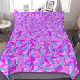 thumbnail image 1 of HAHDAXIA Colorful Plant Dress Pattern Bedding Solid Comforter Set for All Seasons,3 Pieces(1 Comforter+2 Pillowcases),Soft Microfiber Bedding Set King(90"x90"), 1 of 7