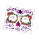 thumbnail image 1 of Tatuaje facial de Halloween Yuyangstore con flores fluorescentes Estilo B, 1 of 8