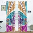 thumbnail image 5 of Coolnut Window Curtains Beautiful Fractal Butterfly Thermal Insulated Blackout Grommet Printed Window Treatment Drapes - 84x55 in - Polyester 2 Panels, 5 of 5