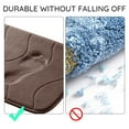 thumbnail image 4 of Large Bathroom Rugs Non Slip, Memory Foam Bath Mat, PVC Dot Bottom Quick Dry Bath Rug Runner, Absorbent Shower Mat for Bathroom Floor Tub, 20 x 32 Inch, Brown, 4 of 10