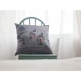 thumbnail image 3 of Amrita Sen Coussin en Suède Peint Paon Gris sur Blanc, 3 of 4
