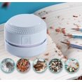 thumbnail image 5 of Cordillum - Aspiradora de computadora con pilas, mini barredora de polvo de mesa, ahorro de energía, limpieza de pelos, migas, teclado de computadora de regalos para niños, incluyendo cepillo para, 5 of 5