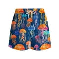 thumbnail image 4 of Xysaqa Mens Swim Trunks Men Elastic Waist Drawstring Beach Board Shorts Men's Big & Tall Swim Shorts Cool Printed Swimwear Bathing Suits S-5XL, 4 of 6