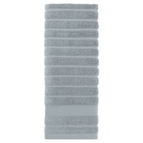 REGALWOVEN Cotton 2 Pack Hand Towels, Striped Pattern Decorative Comfort Towel for Bathroom, Travel, Camp Grey 14' x 30'