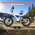 thumbnail image 5 of SAMEBIKE Electric Bike for Adults, 750W Peak Motor, 28 MPH, 48V 20Ah Removable Battery, 20"x4.0" Fat Tire E-Bike, Hydraulic Disc Brakes, 90-Mile PAS Range for Snow, Beach and Commuting, 5 of 9