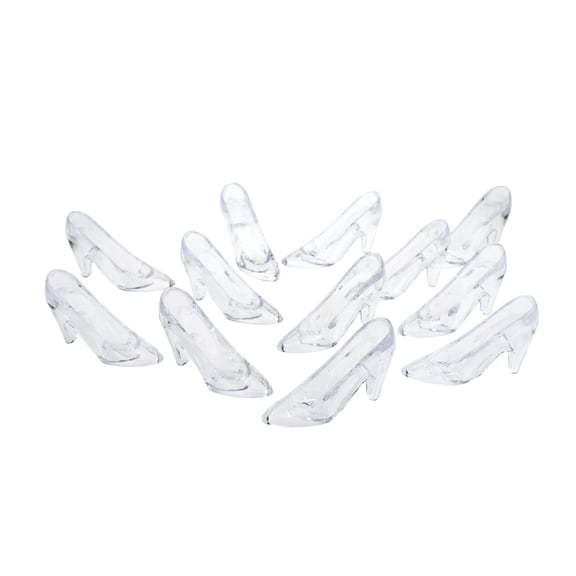 Homeford Acrylic High Heel Slipper Wedding Decor Favors, Clear, 3-1/2-inch, 12-count