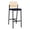 Natural-Navy, variant on Avon Reception Cafe Stool UPH Seat HPL Back / Black Steel / Natural / Navy Blue